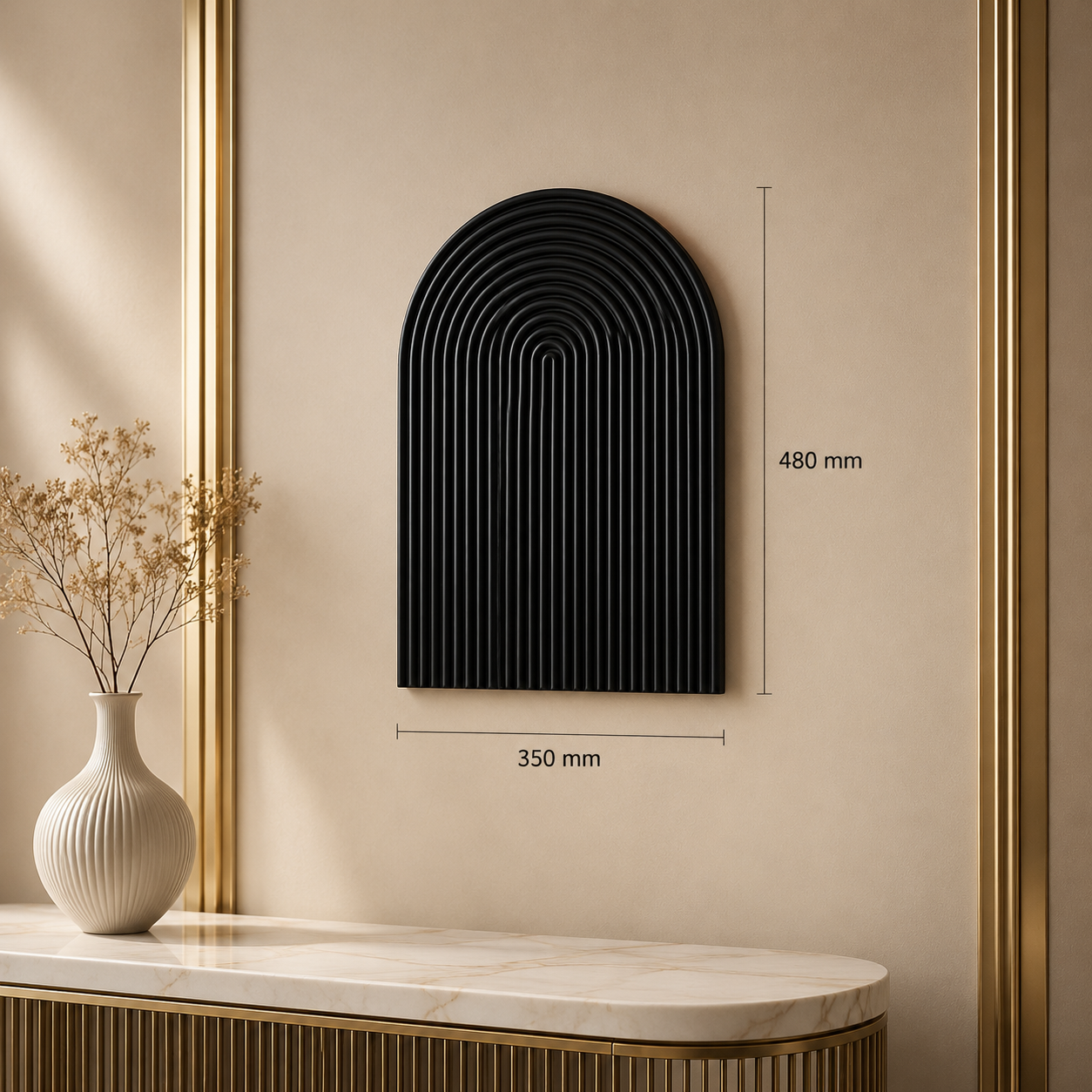 Arched Groove Wooden Wall Panel