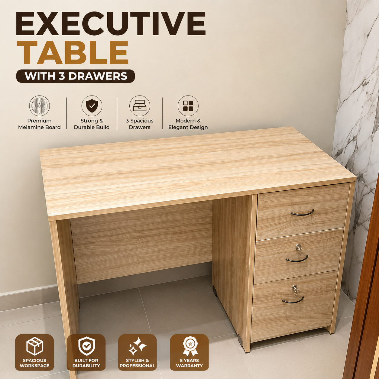 DECORA Prime Executive Office Table